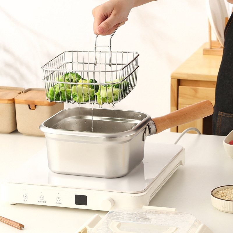 Mini Frying Pot—Low-Oil Small Air Fryer, For Fries & Fried Pork Lard — image 1 of 9