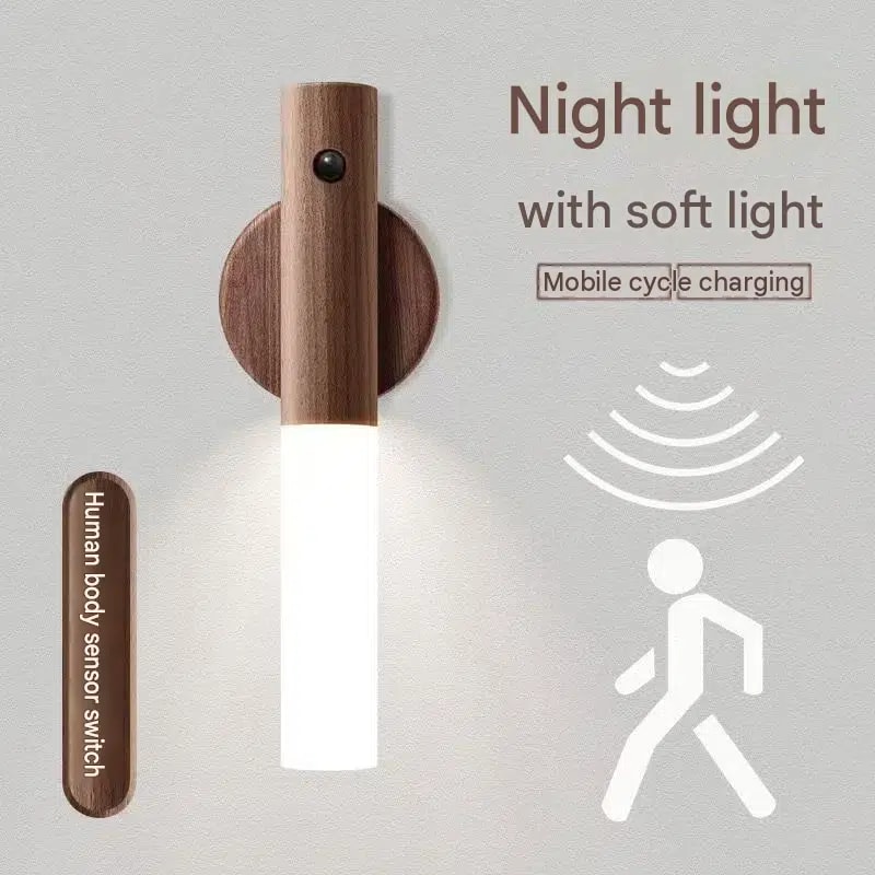 Smart Human-Body Sensing LED Night Light Rechargeable Wall Lamp Outdoor Creative Table Lamp for Hallway Night Light Emergency Light — image 1 of 6
